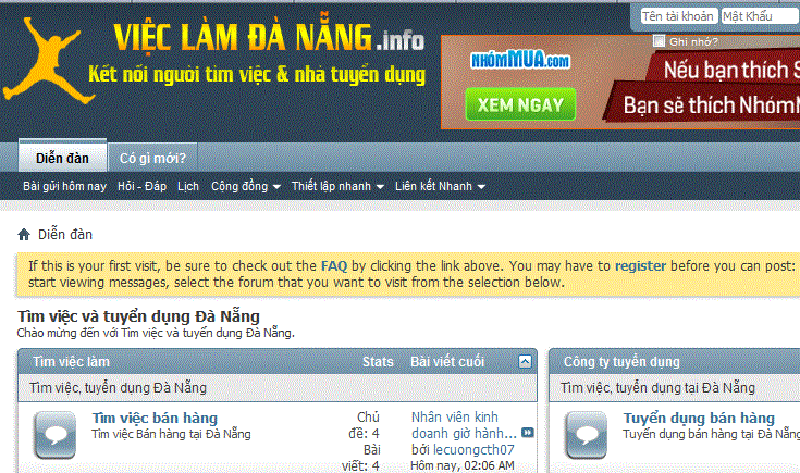 web tim viec va tuyen dung Da Nang