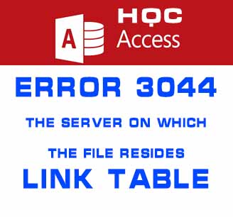 make sure that the path name is spelled correctly and that you are connected to the server on which the file resides. (error 3044)