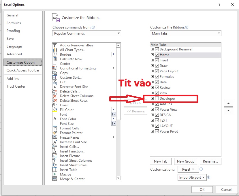 Mở tab developer trong Excel là một công cụ rất hữu ích để quản lý và tạo ra những hình ảnh đẹp mắt. Với tab này, bạn có thể truy cập vào danh mục các chức năng mở rộng, giúp tạo ra những hiệu ứng độc đáo và tạo nên sự khác biệt cho các bài thuyết trình hay dự án của mình. Cùng xem bức ảnh liên quan để khám phá thêm nhé!