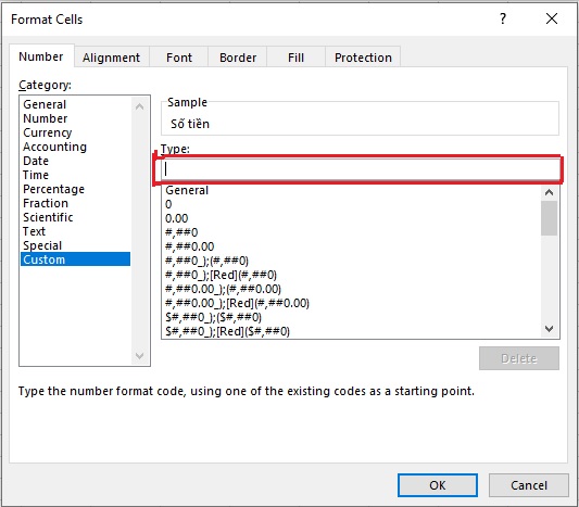format cell trong excel
